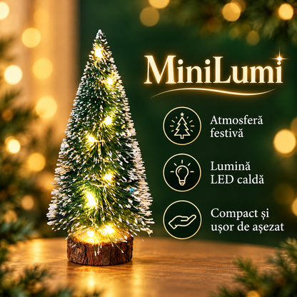 MiniLumi – brăduț decorativ de Crăciun cu LED