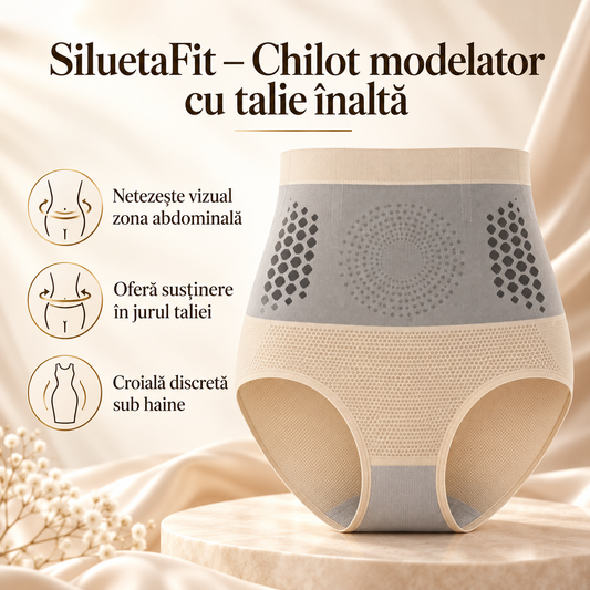 SiluetaFit – chilot modelator nude cu talie înaltă